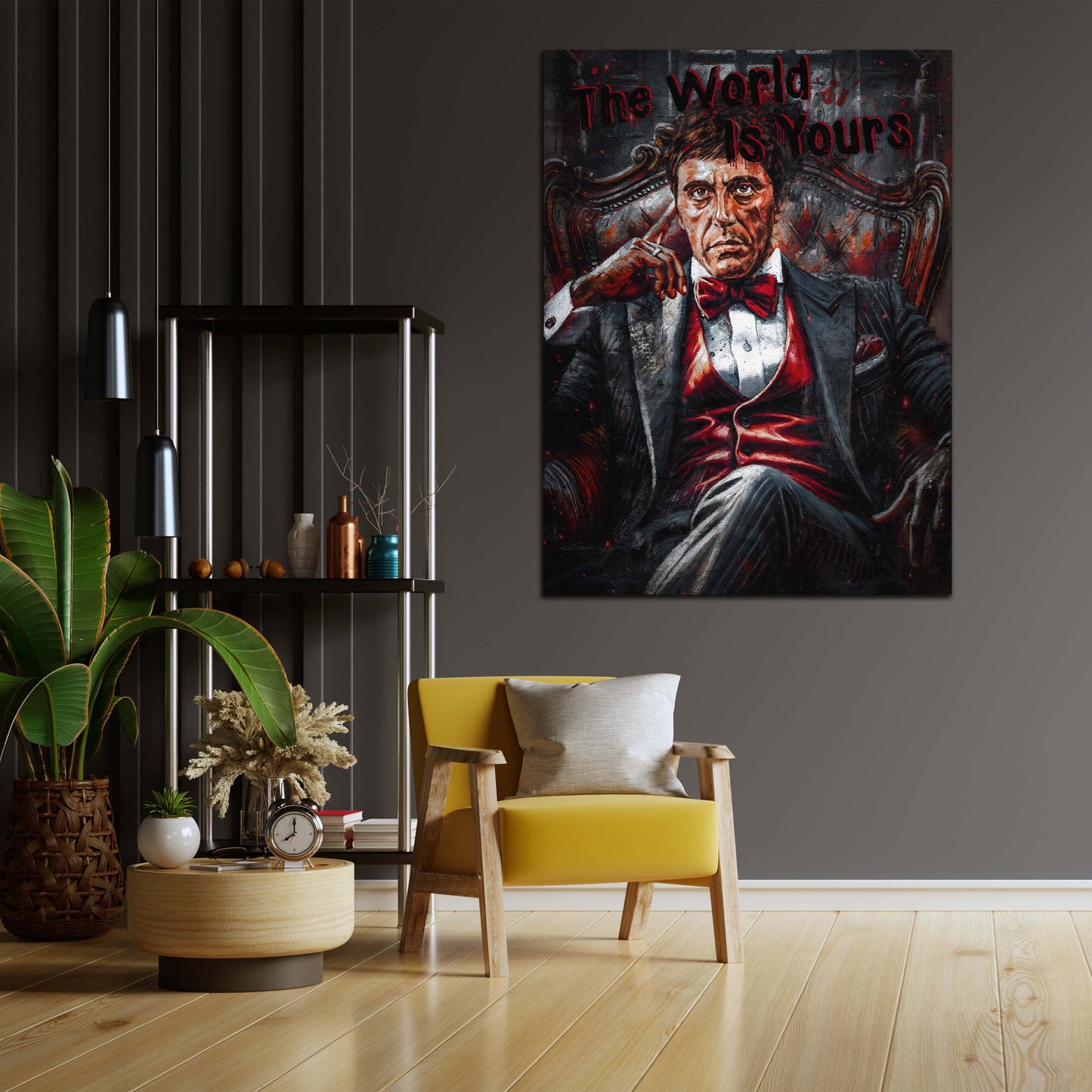 Quadro Pop Art Tony potere ricchezza eleganza The World Is Yours
