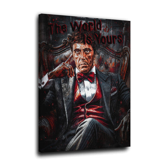 Quadro Pop Art Tony potere ricchezza eleganza The World Is Yours
