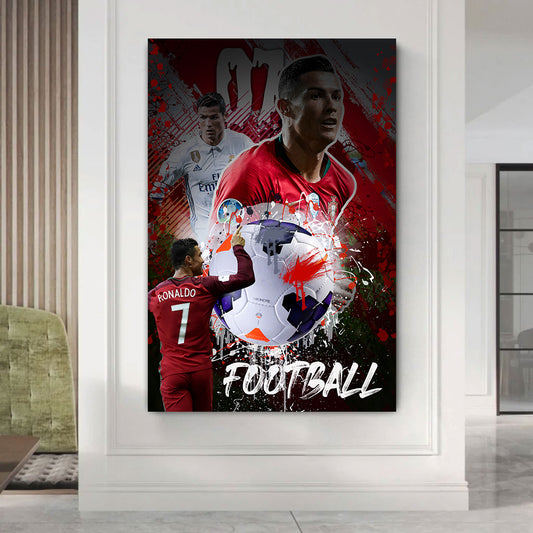 Quadro Ronaldo 7 in stile calcio dinamico