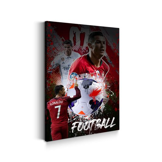 Quadro Ronaldo 7 in stile calcio dinamico