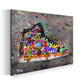 Quadro stampa su tela Graffiti Street Art Sneakers, Scarpa