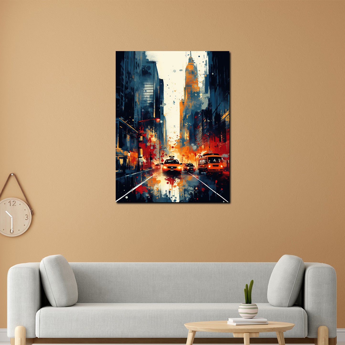 Quadro USA New York astratto
