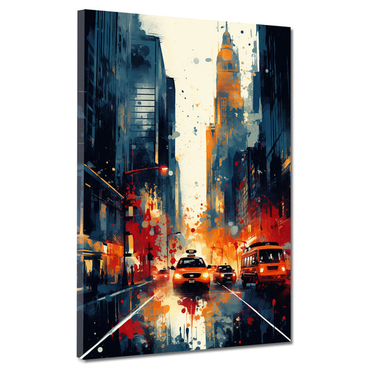 Quadro USA New York astratto