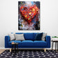 Quadro astratto cuore Paint Style