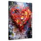 Quadro astratto cuore Paint Style