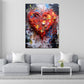 Quadro astratto cuore Paint Style
