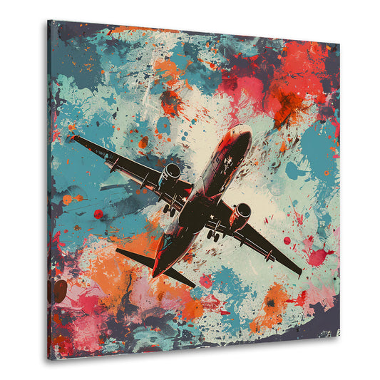 Quadro aereo arte di strada colori vivaci