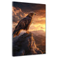 Quadro aquila tramonto roccia potenza eleganza montagna