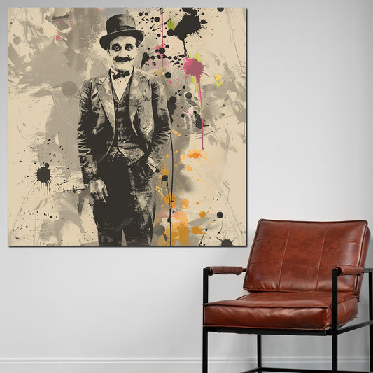 Quadro astratti Chaplin Stile Vintage