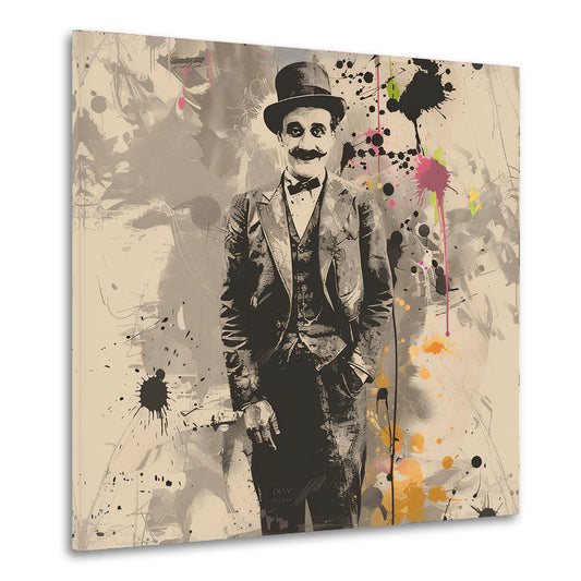 Quadro astratti Chaplin Stile Vintage