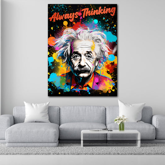 Quadro astratto Albert Always Thinking