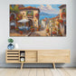 Quadro astratto Italia villaggio centro storico con vista mare
