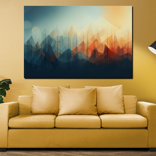Quadro astratto Mountain Lines
