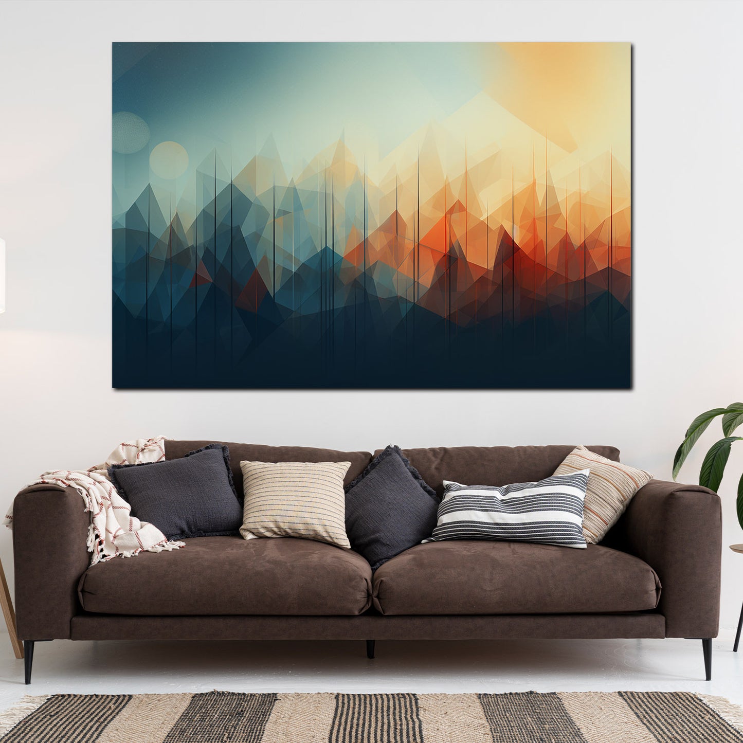 Quadro astratto Mountain Lines