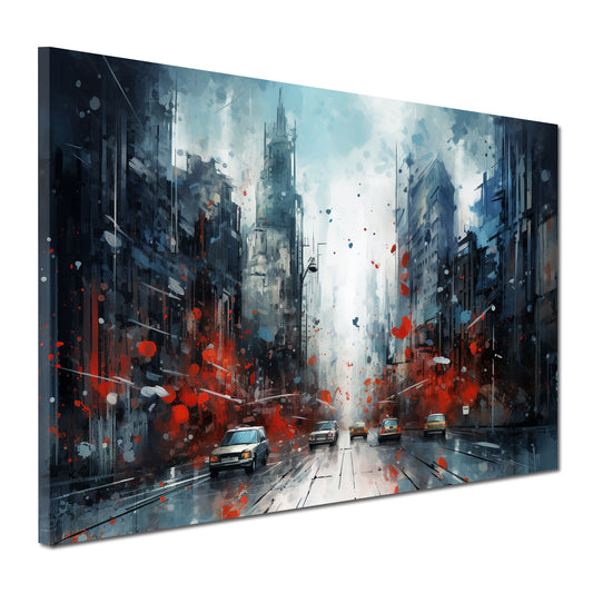 Quadro astratto New York USA Splash Dark Style