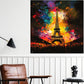 Quadro astratto Parigi Torre Eiffel Pop Art colorato