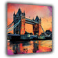 Quadro astratto Tower Bridge Londra skyline arte Pop Art moderna