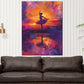 Quadro astratto ballerina al tramonto