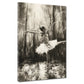 Quadro astratto ballerina in stile classico bianco e nero