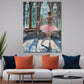 Quadro astratto ballerina in una stanza illuminata dal sole