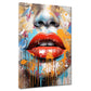 Quadro astratto bellissimo labbra rosse