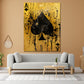Quadro astratto carta da gioco Yellow Style