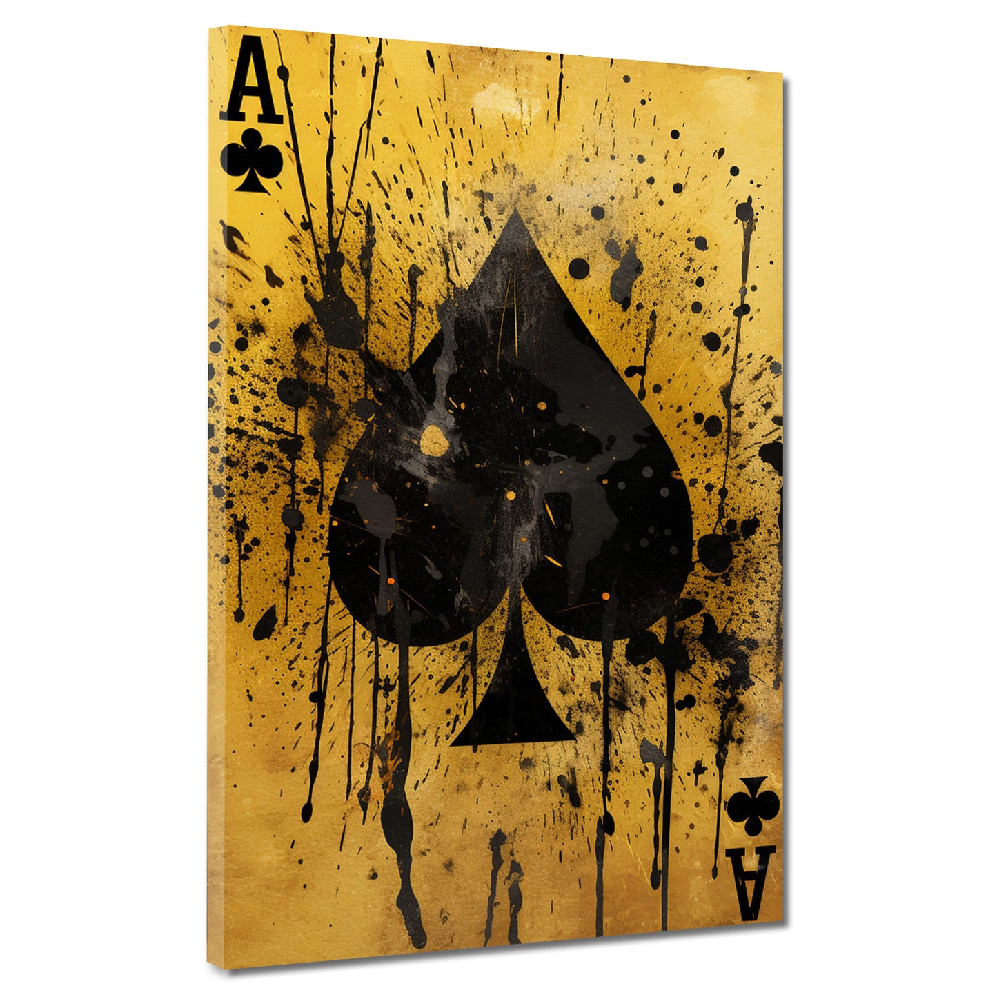 Quadro astratto carta da gioco Yellow Style