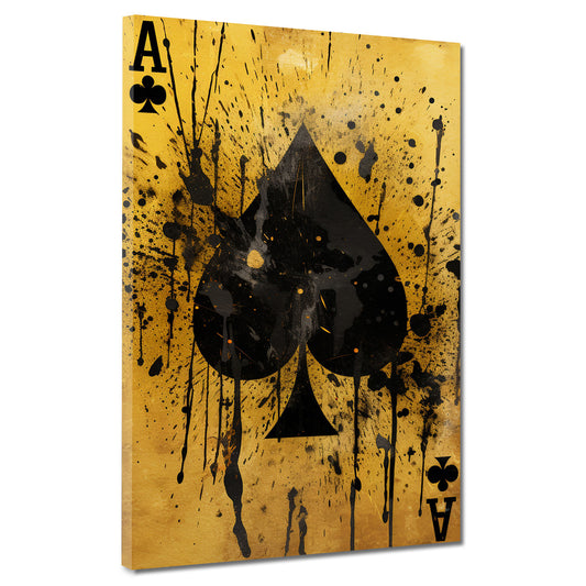 Quadro astratto carta da gioco Yellow Style