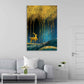 Quadro stampa su tela astratto cervo Gold Style