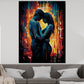 Quadro astratto coppia amore intimità moderno