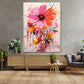 Quadro astratto fiori colorati