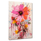 Quadro astratto fiori colorati