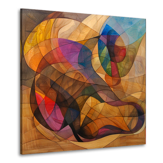Quadro astratto forme fluide e colorate