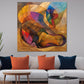 Quadro astratto forme fluide e colorate