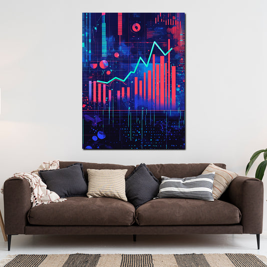 Quadro astratto grafico finanziario denaro investimento