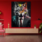Quadro astratto lupo in abito, Splatter Black Style