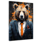 Quadro astratto orso abito Pop Art