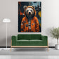 Quadro astratto orso in impermeabile Pop Art