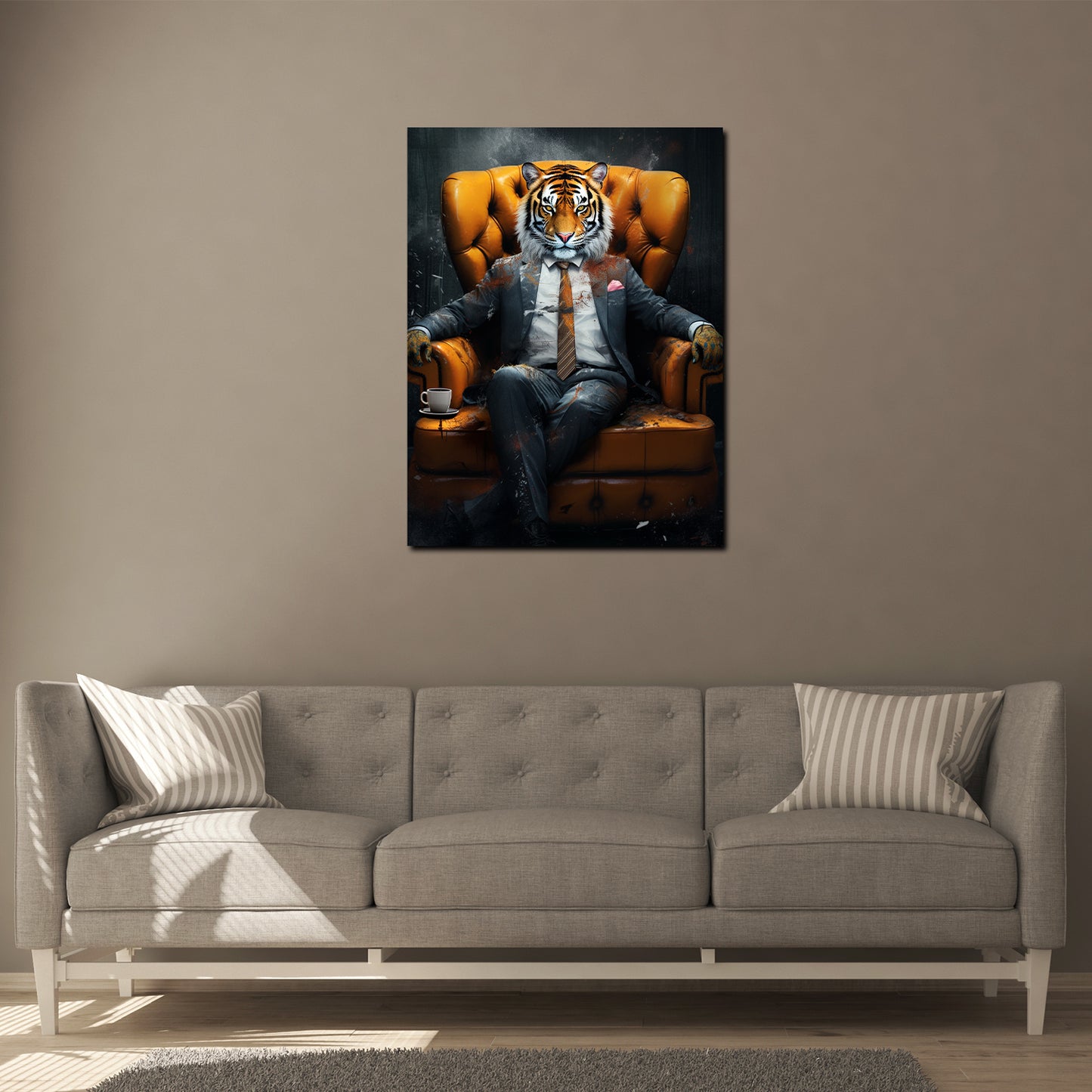 Quadro astratto spiderman con cuffie