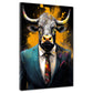 Quadro astratto toro in abito Pop Art