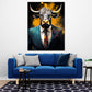 Quadro astratto toro in abito Pop Art