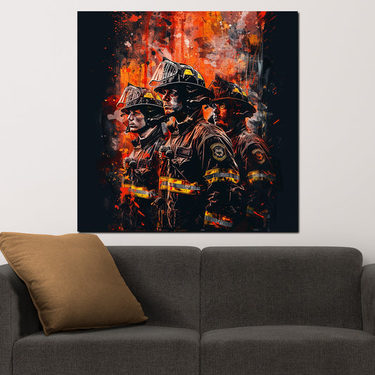 Quadro astratto vigili del fuoco orgogliosi In the line of duty