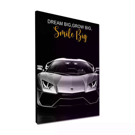 Quadro auto sportivo con frase motivazionale