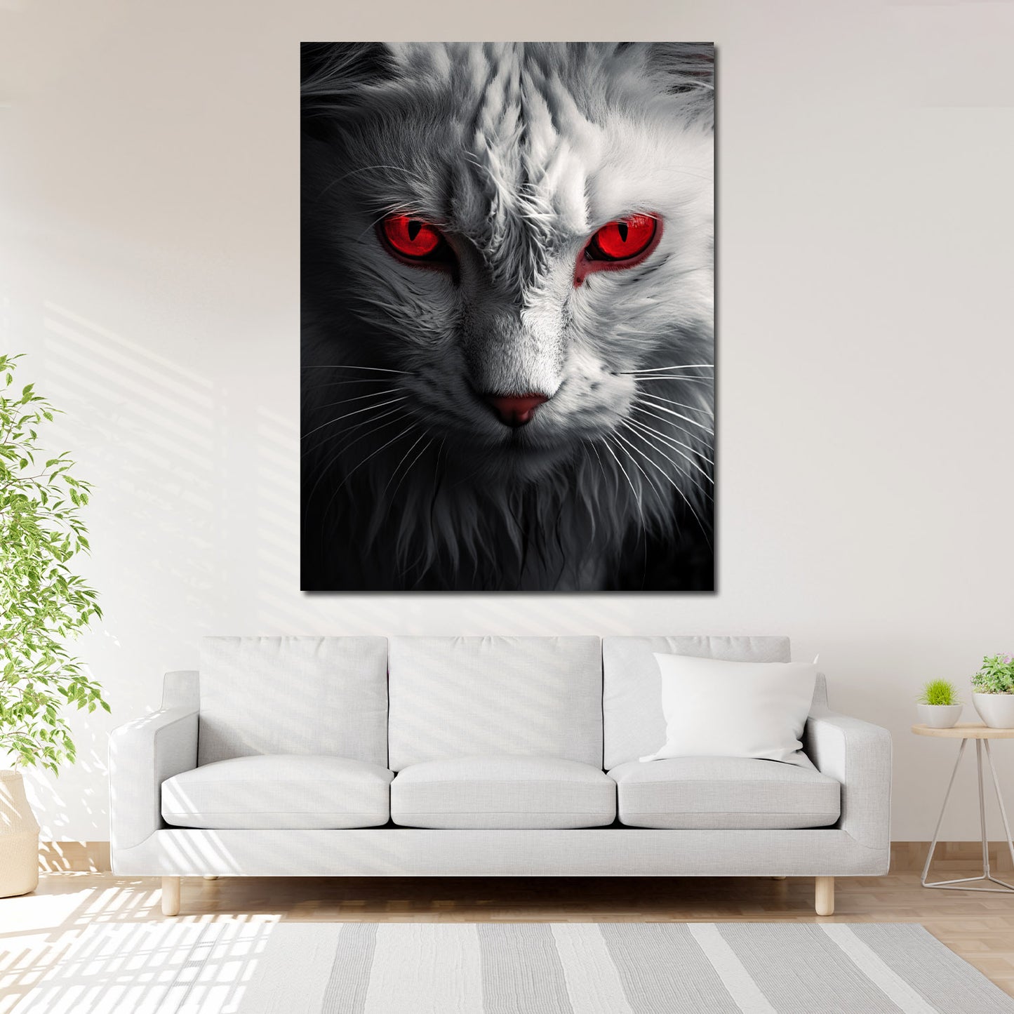 Quadro bellissimo gatto bianco