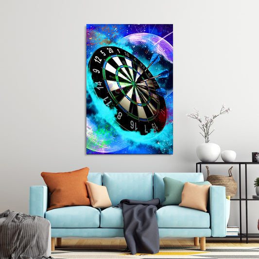 Quadro bersaglio da freccette con design futuristico