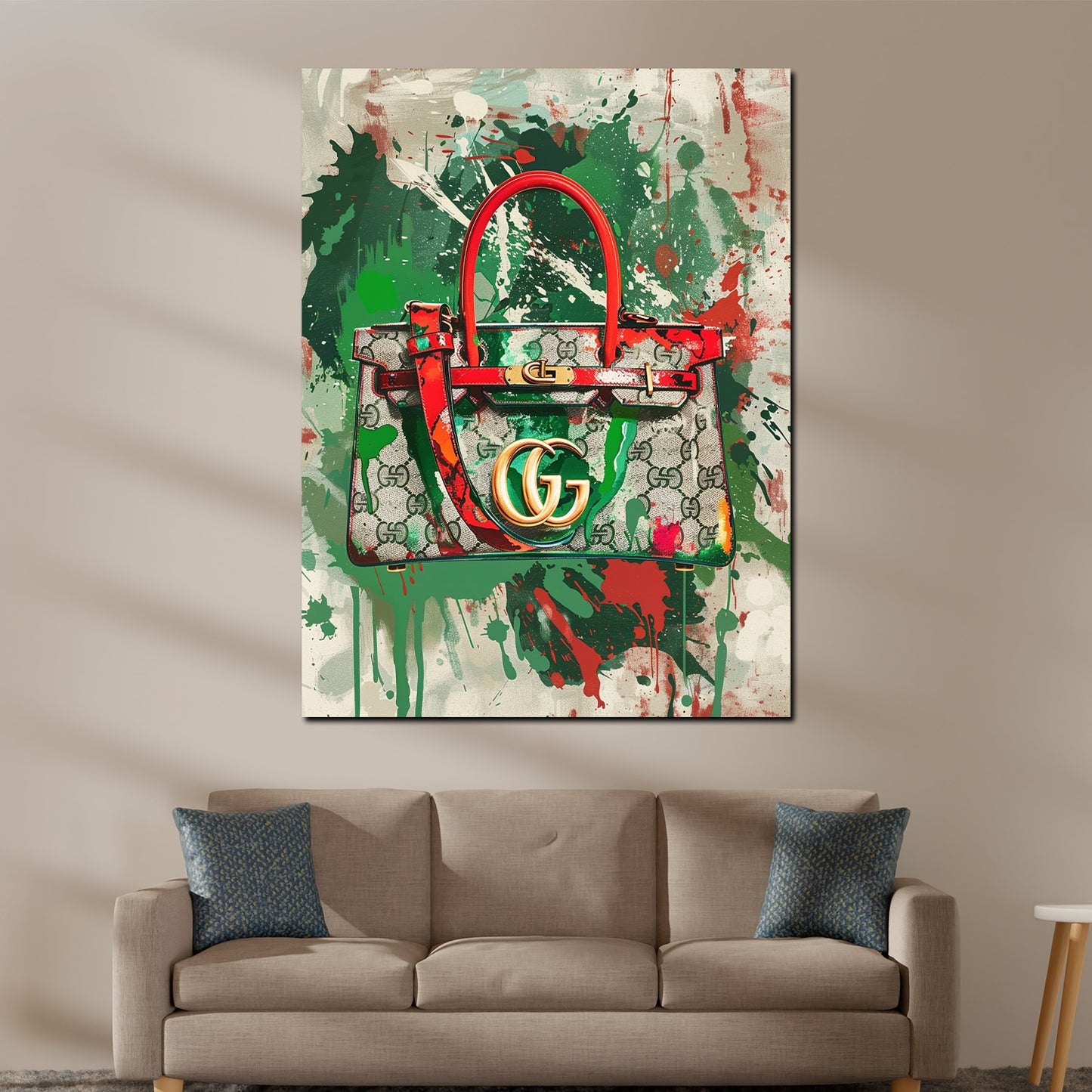 Quadro borsa di lusso in stile Pop Art