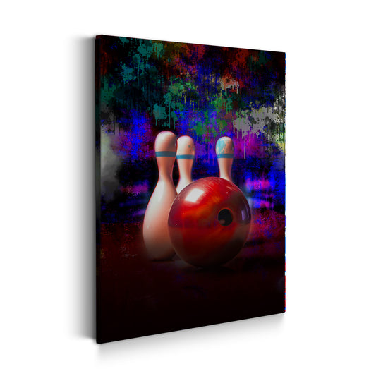 Quadro bowling artistico con colori bowlingpins