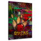 Quadro bowling con graffiti colorati