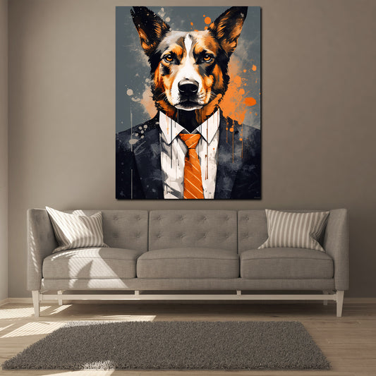 Quadro cane in abito Pop Art Colour