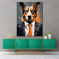 Quadro cane in abito Pop Art Colour
